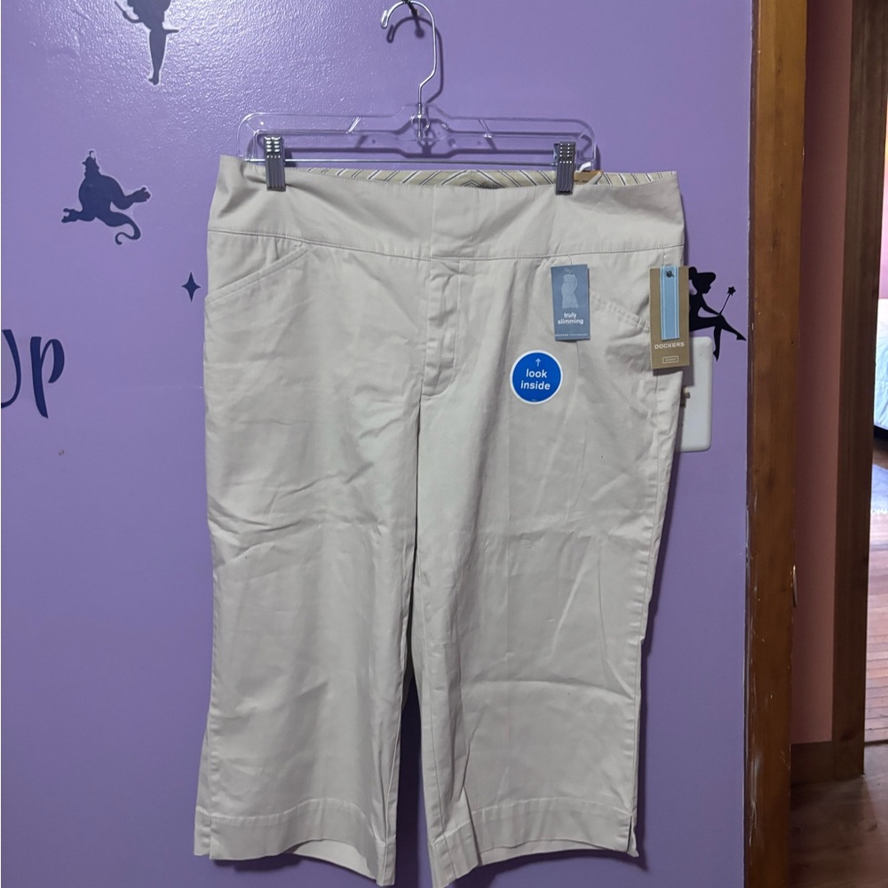 Dockers Light Beige Women's capri  Pants